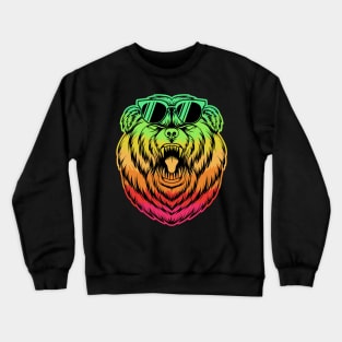 GRRR Hip Bear with Sunglasses Crewneck Sweatshirt